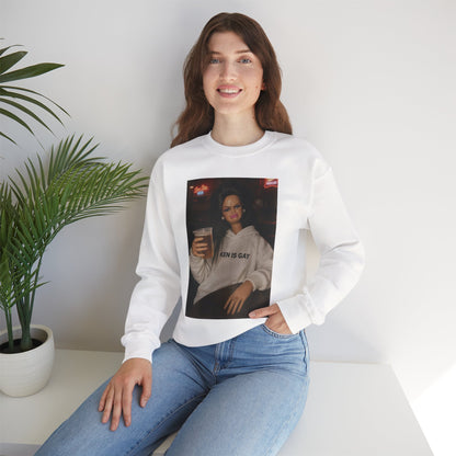 Crewneck Sweatshirt — Photo Print "Ken Is Gay" Retro Bar Vibe